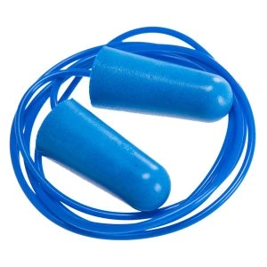 Detectable Corded PU Ear Plugs (200 Pairs) Blue