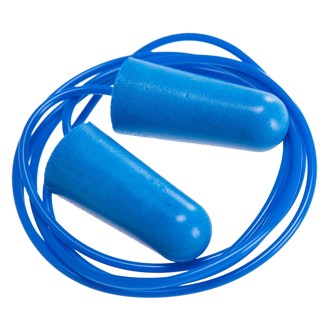 Detectable Corded PU Ear Plugs (200 Pairs) Blue