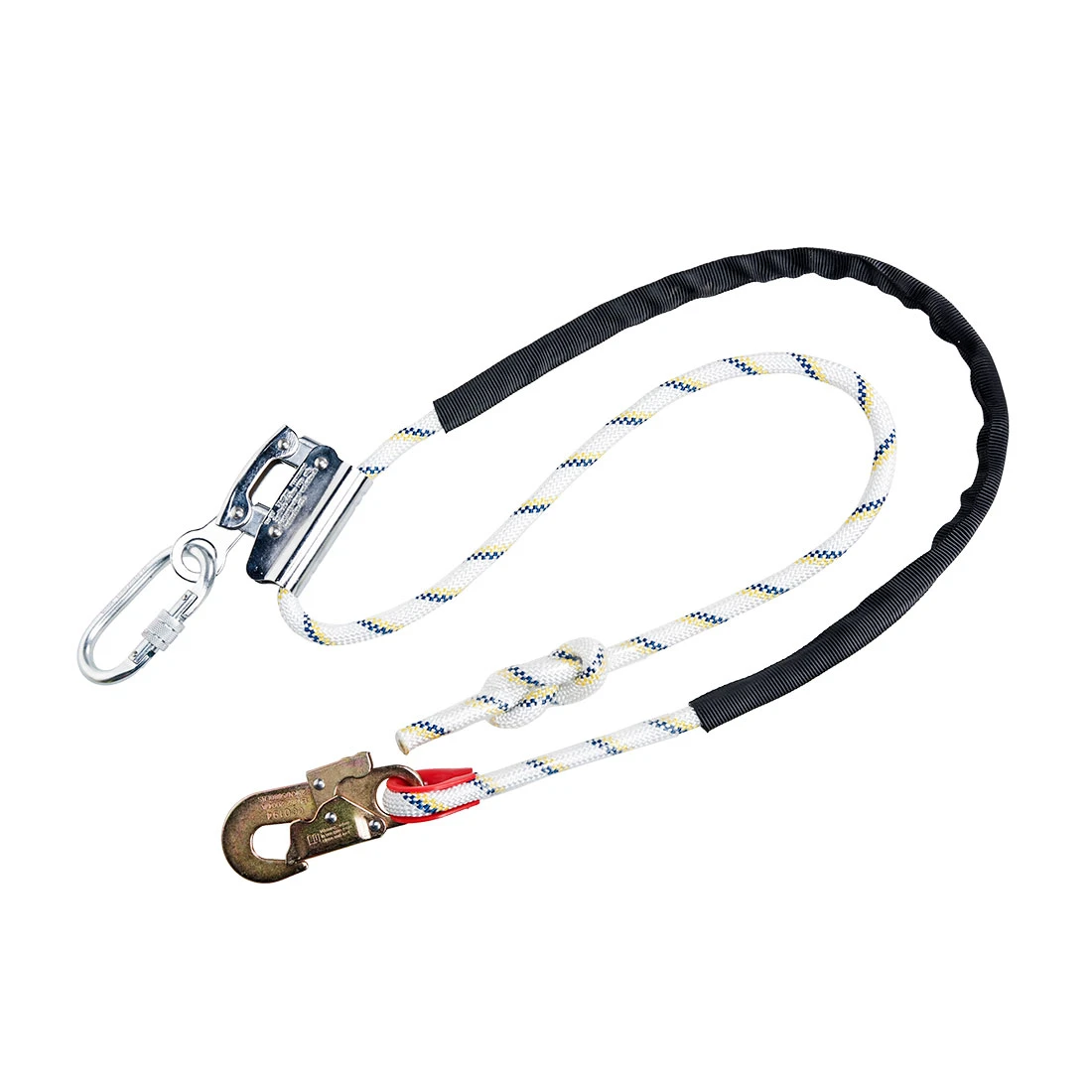 Work Positioning 2m Lanyard with Grip Adjuster White Work Positioning 2m Lanyard with Grip Adjuster White