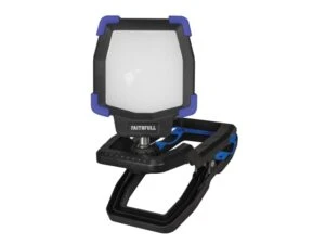 Faithfull clip-on portable LED work light with blue handle