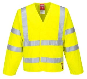 Bizflame Hi-Vis FR Long Sleeve Vest Yellow