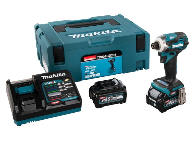Makita Impact Driver Kit Makita TD001GD2 40V impact driver kit with case and charger
