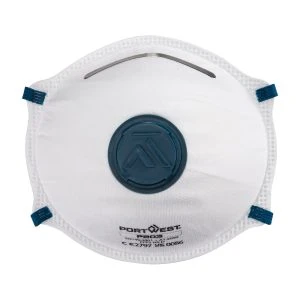 FFP2 Valved Dolomite Respirator (Pk10) White