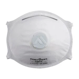 FFP3 Valved Dolomite Light Cup Respirator (Pk10) White