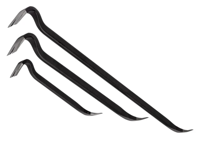 Roughneck Pry Bar Set Roughneck 3-piece black steel pry bar set