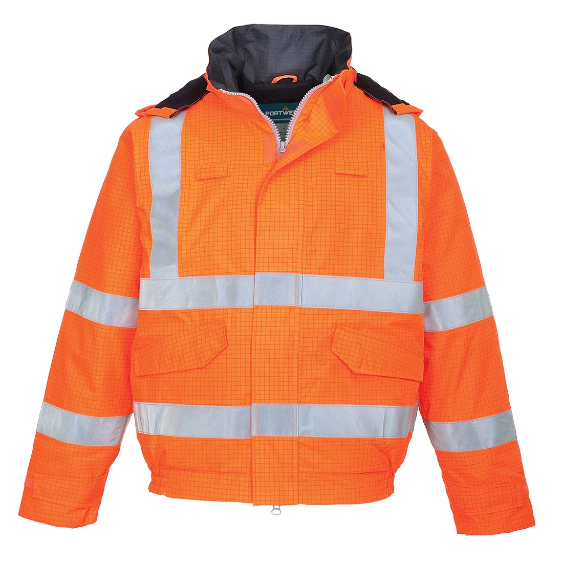 Bizflame Rain Hi-Vis FR Winter Bomber Jacket Orange