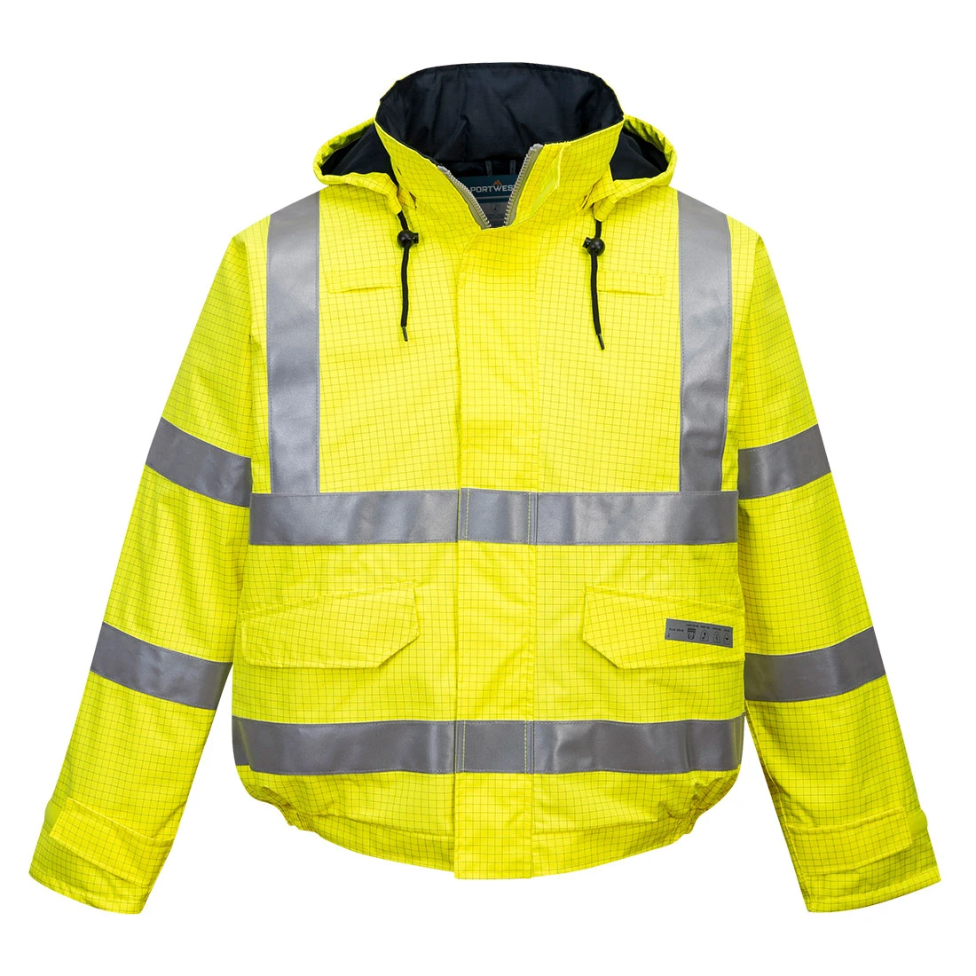 Bizflame Rain Hi-Vis FR Winter Bomber Jacket Yellow