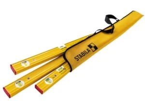 Stabila spirit level set with carry bag, 3 aluminium levels