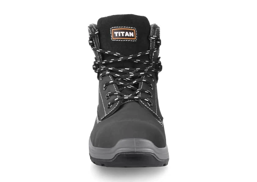 Titan Holton Black Nubuck Safety Boot front view