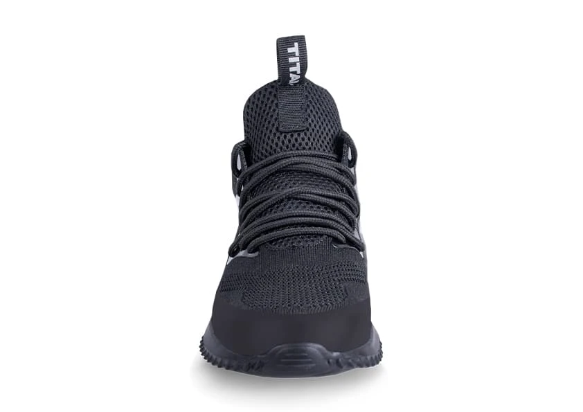 Titan Thunder black safety shoe front view