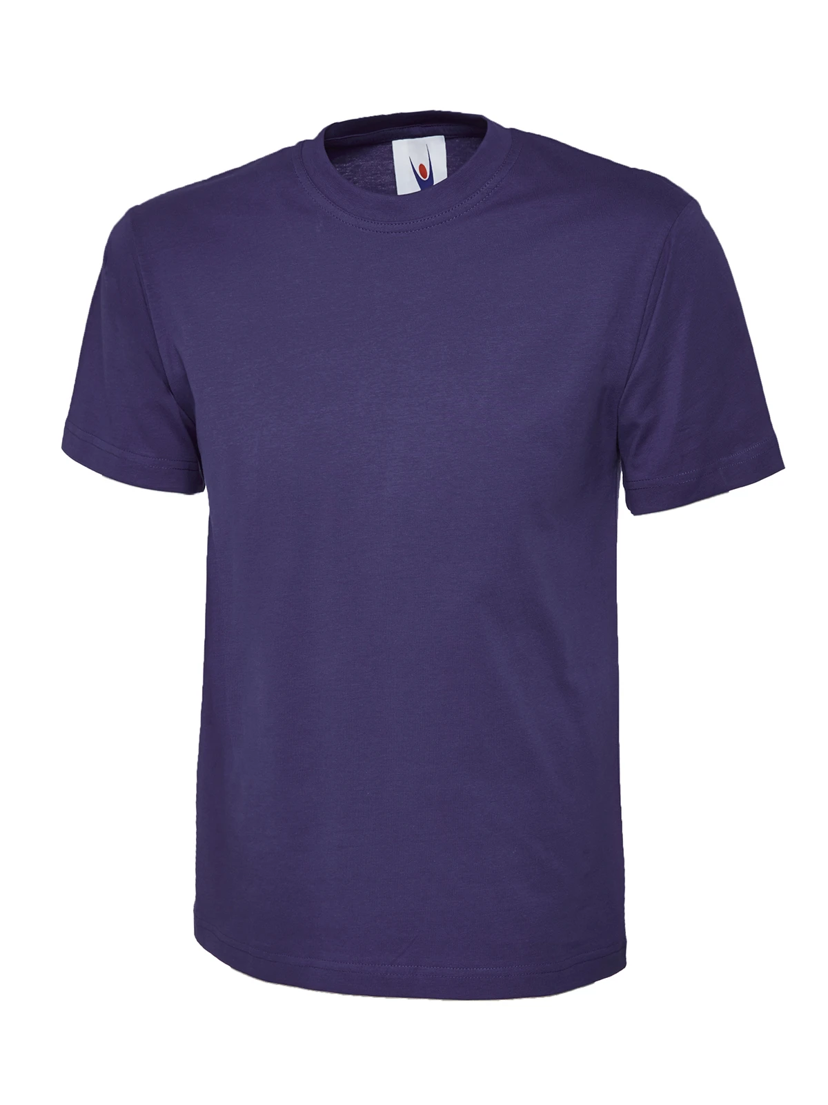 Uneek UC301 plain purple crew neck t-shirt