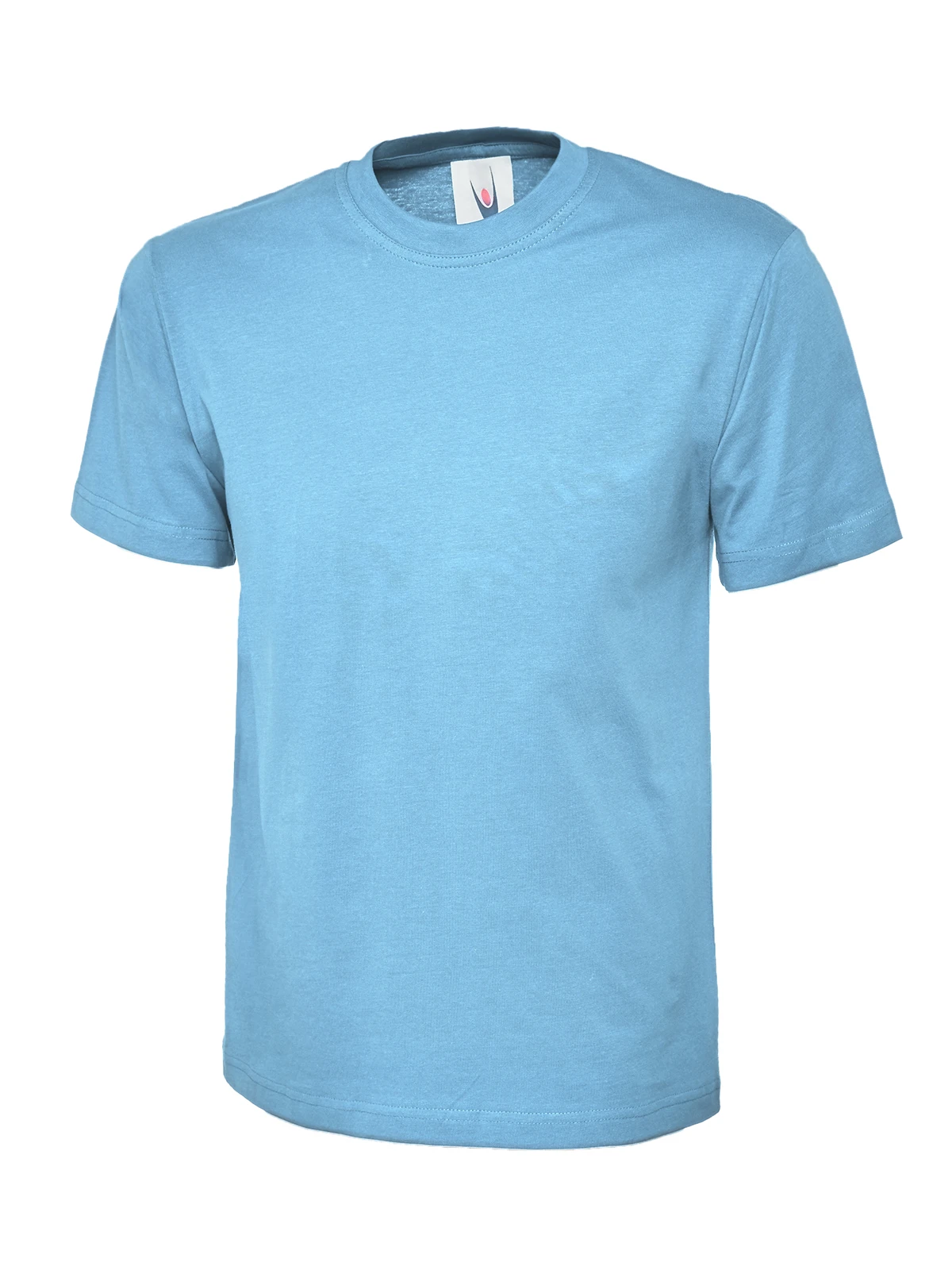Uneek UC301 plain sky blue crew neck t-shirt