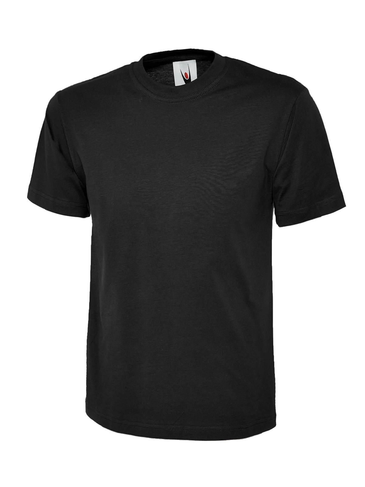Uneek UC302 classic t-shirt in black with chest pocket