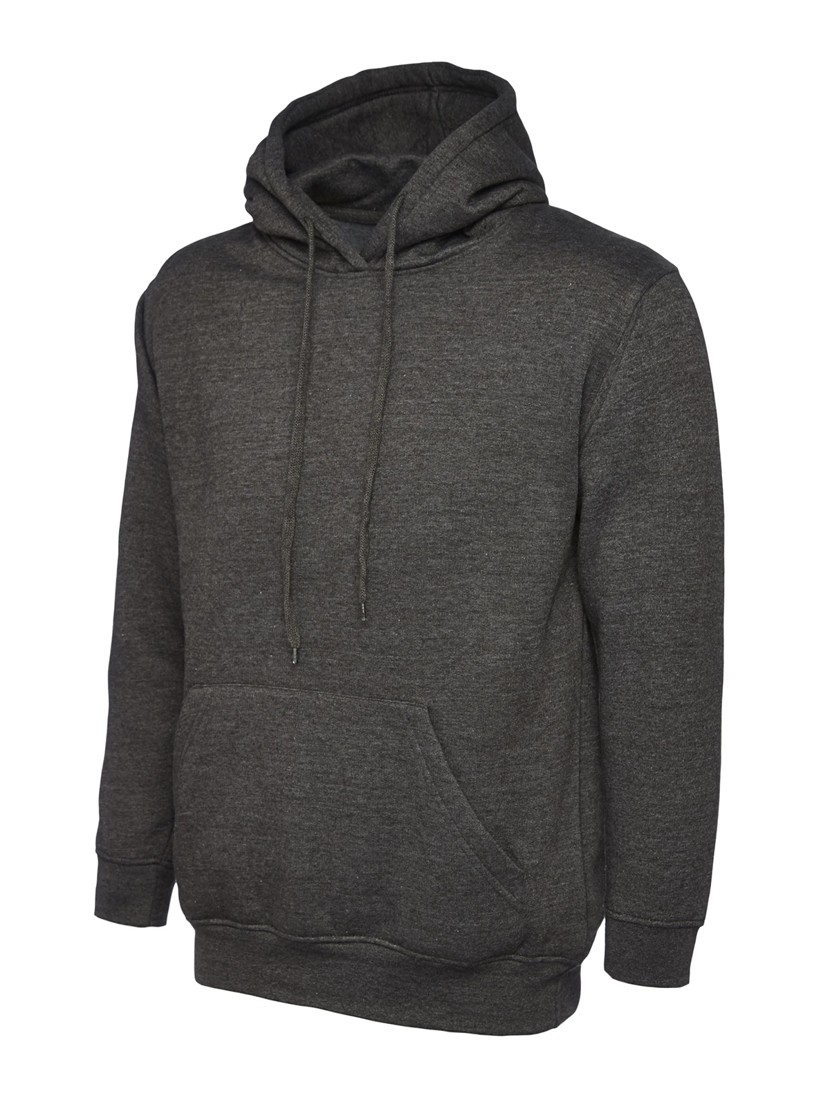 Uneek UC502 classic pullover hoodie in charcoal with kangaroo pocket