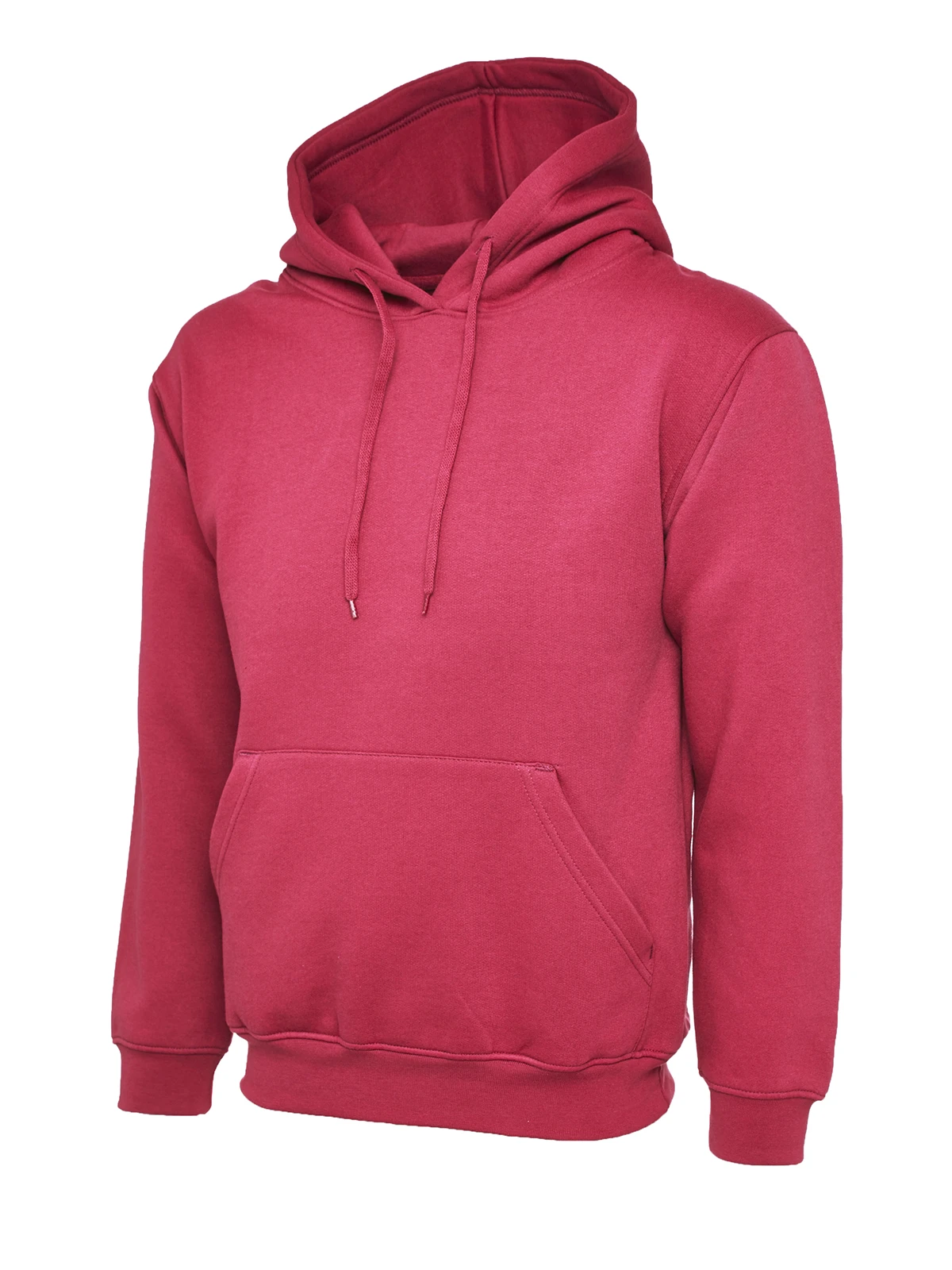 Uneek UC502 classic pullover hoodie in hot pink with kangaroo pocket