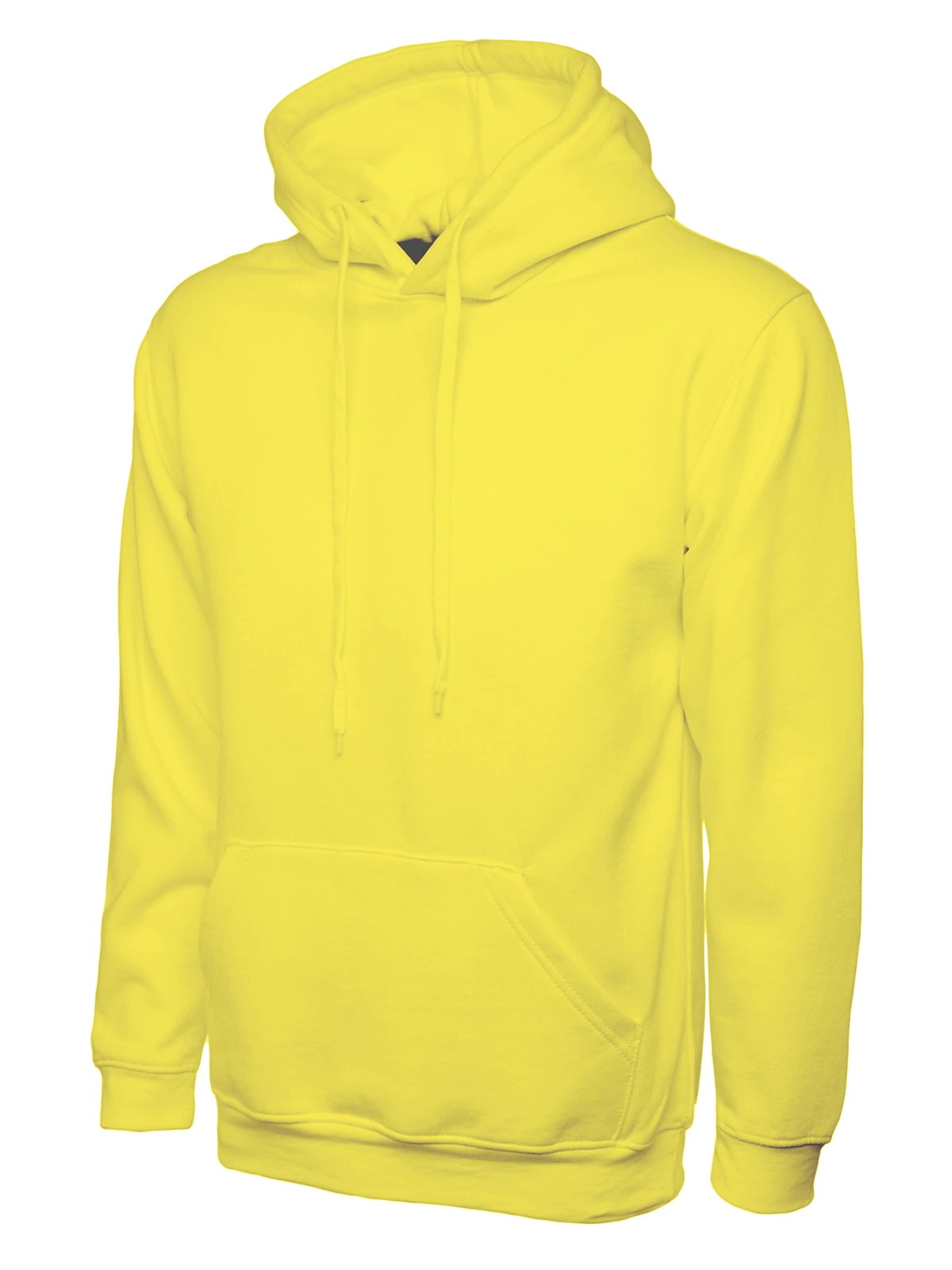 Uneek UC502 yellow pullover hoodie with kangaroo pocket