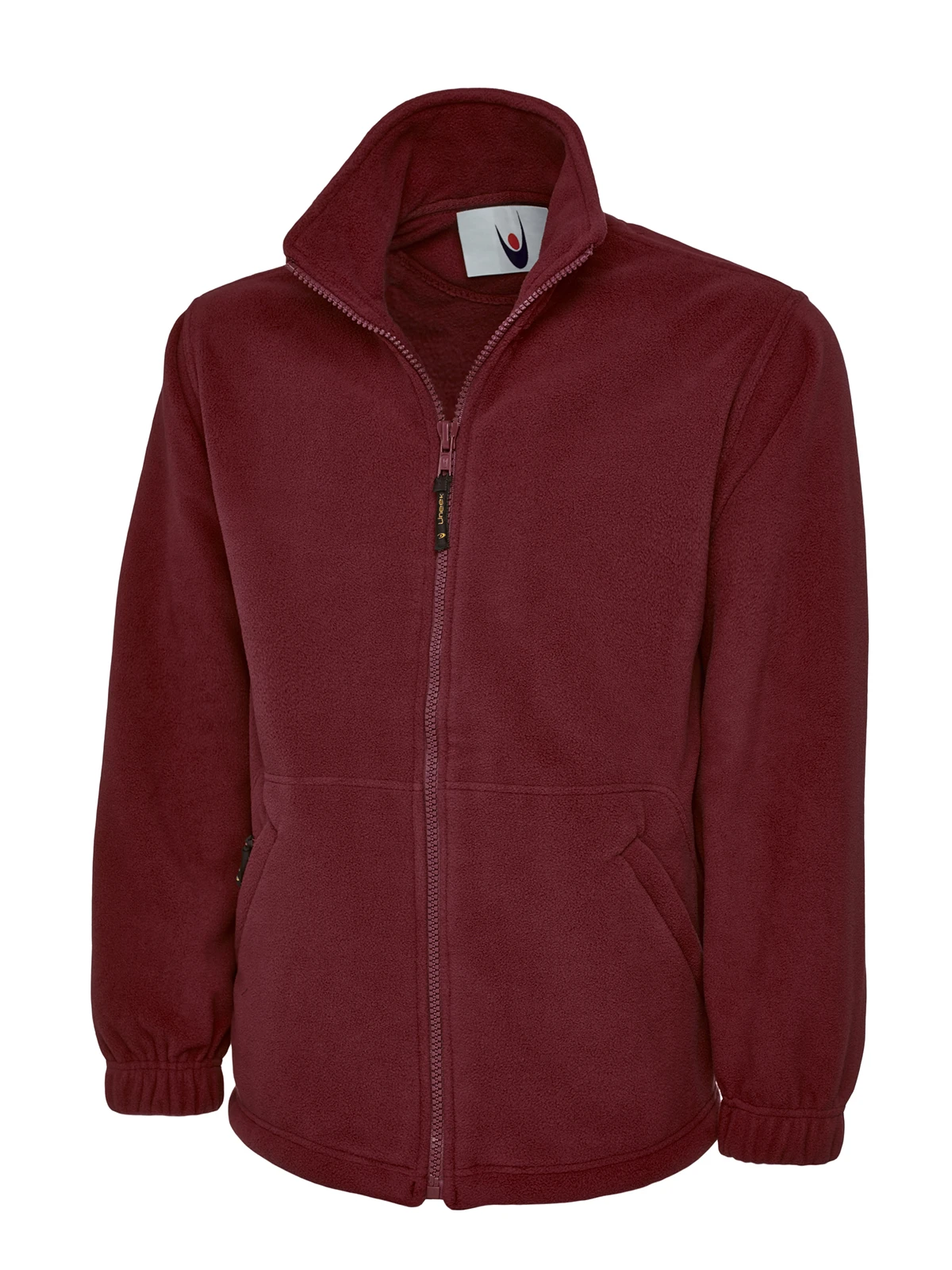 UC601 full zip fleece jacket in maroon