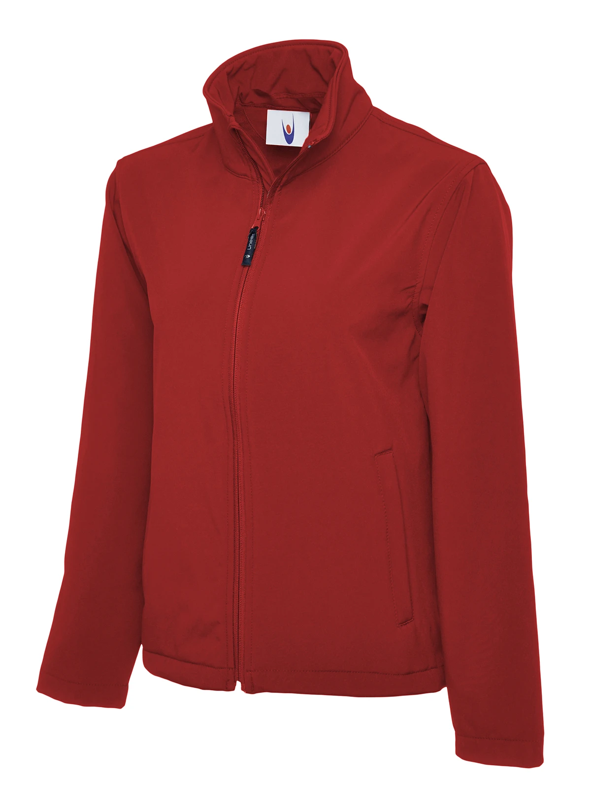 Uneek UC612 red women's classic softshell jacket with zip