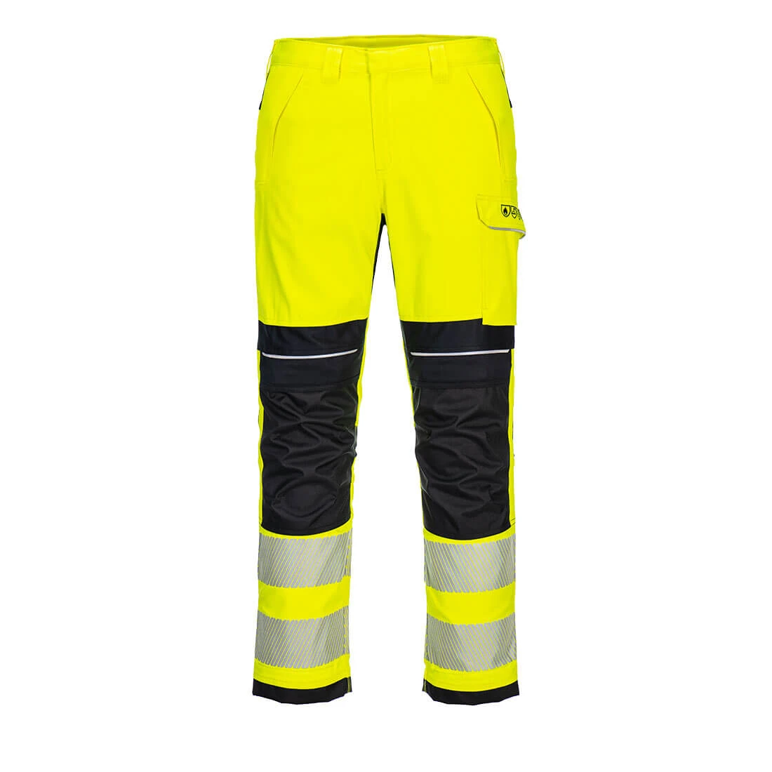 PW3 Modaflame Work Hi-Vis Multi-Norm FR Trousers Yellow/Black PW3 Modaflame Work Hi-Vis Multi-Norm FR Trousers Yellow/Black