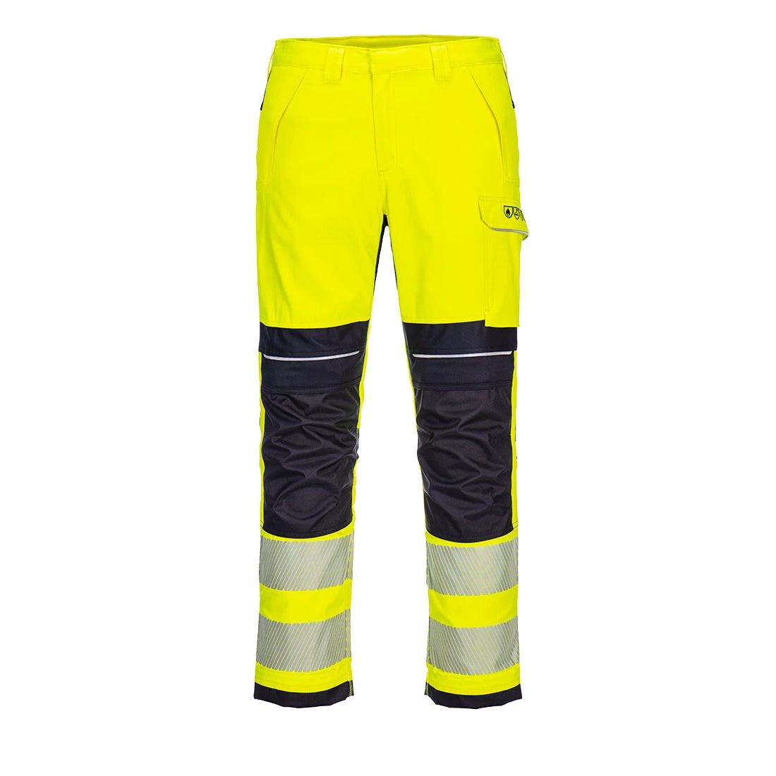 PW3 Modaflame Work Hi-Vis Multi-Norm FR Trousers Yellow/Navy