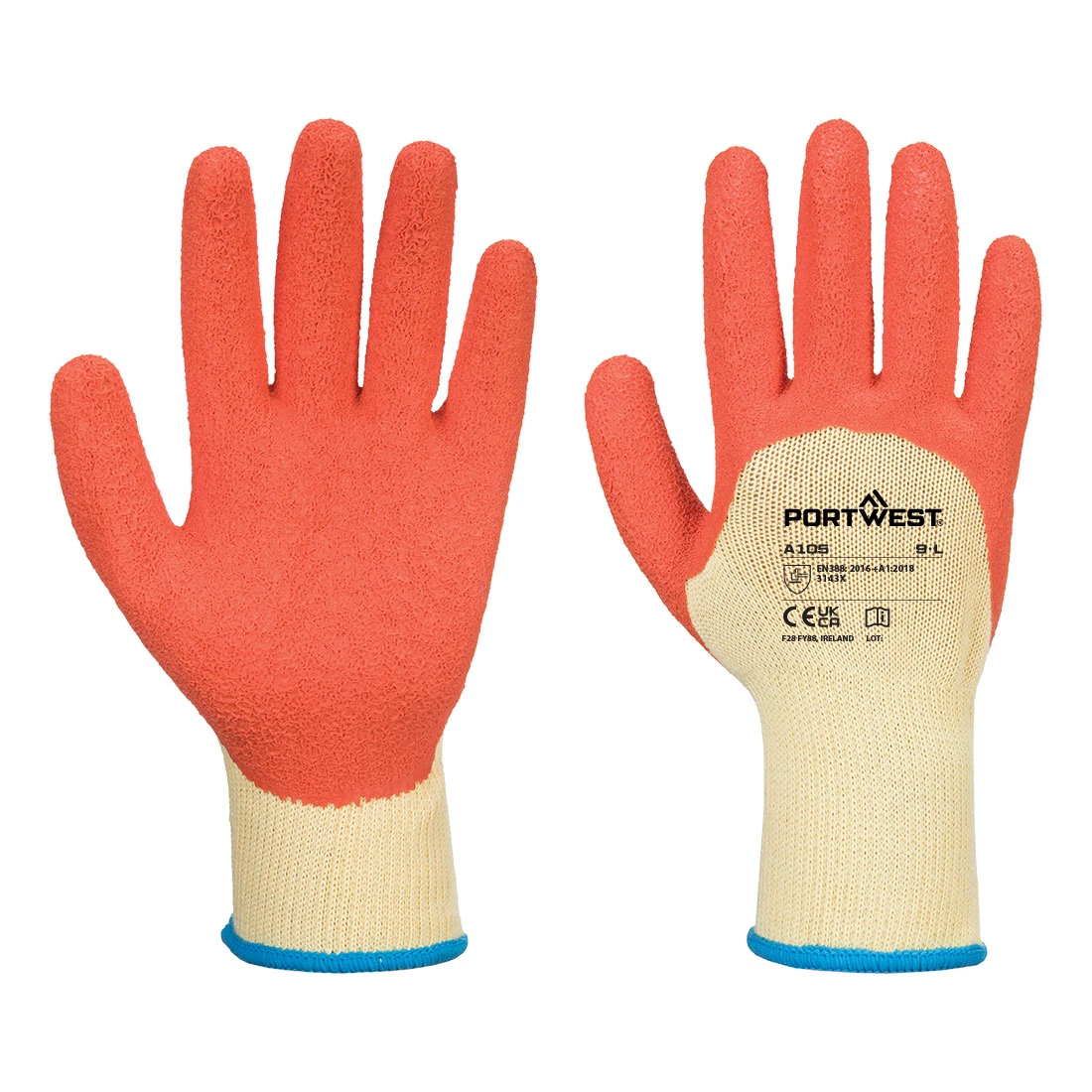 Grip 10 Latex 3/4 Dipped Glove Yellow/Orange Grip 10 Latex 3/4 Dipped Glove Yellow/Orange