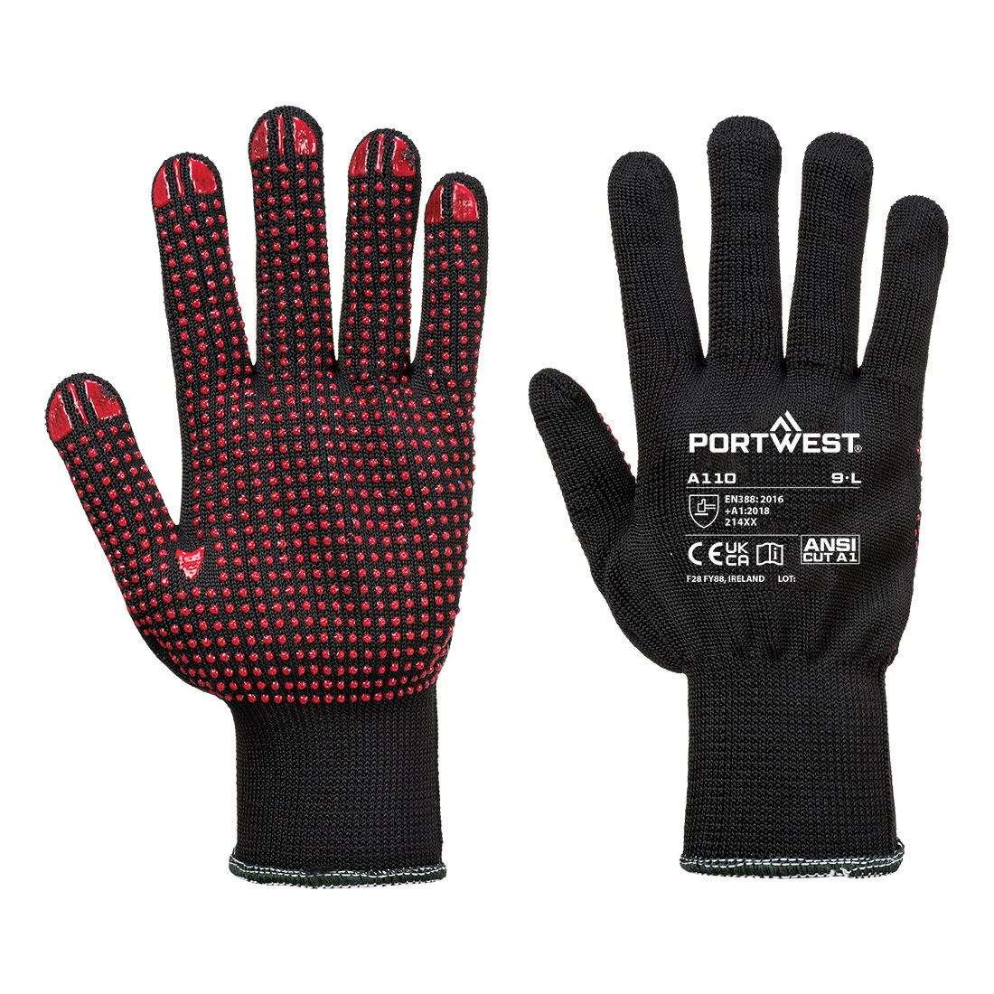 Grip  13 PVC Dotted Glove Black