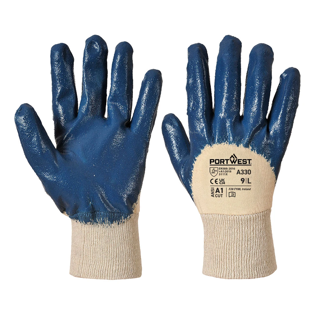 Grip 12 Nitrile Light Knitwrist Glove Navy