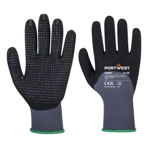 Grip 15 Nitrile Sandy 3/4 Palm Dotted Glove Grey/Black