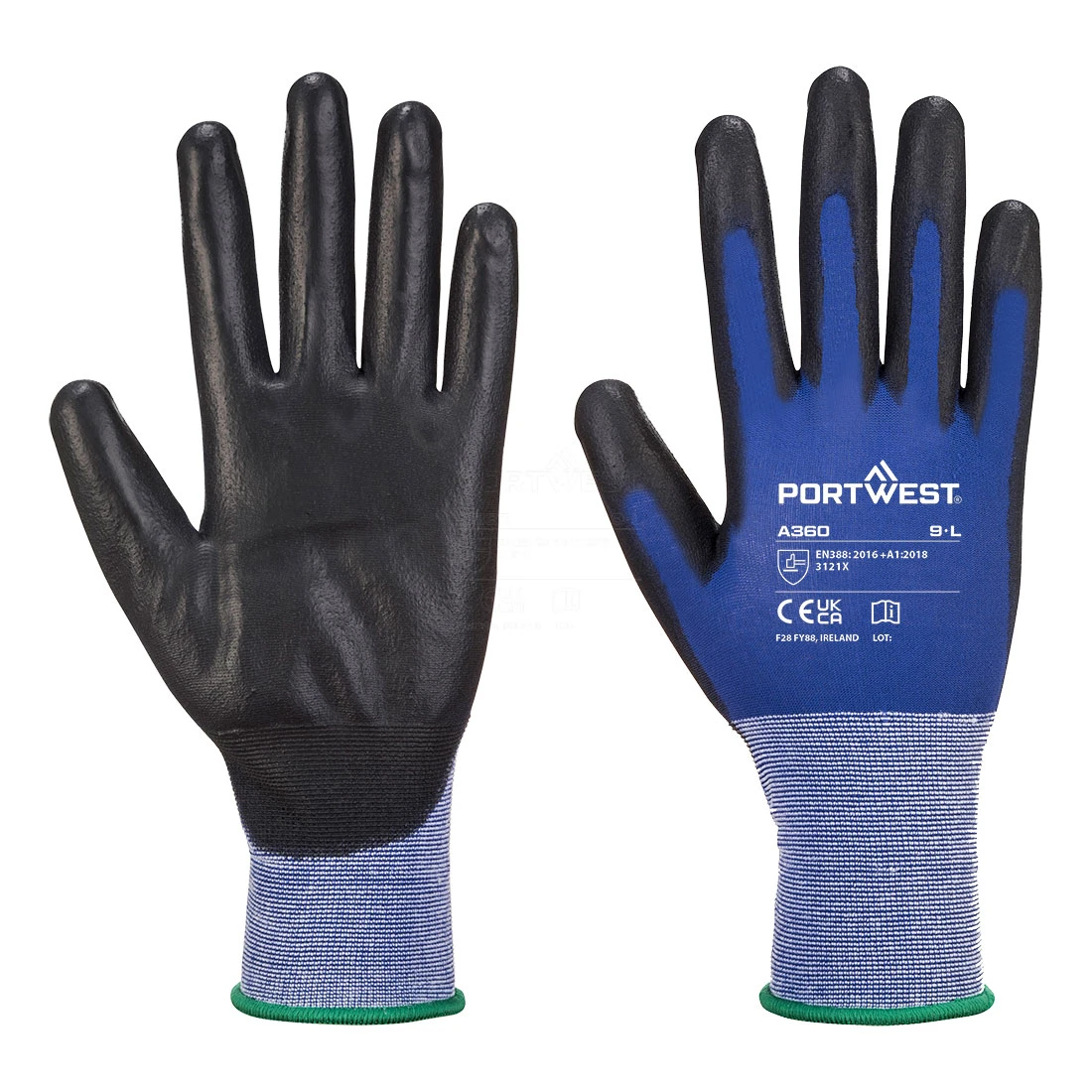 Grip 18 PU Glove Blue/Black