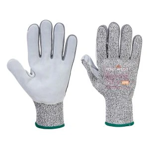 Cut D13 Leather Palm Glove Grey