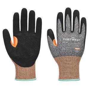 CS Cut G18 Nitrile Sandy Glove A7 Grey/Black