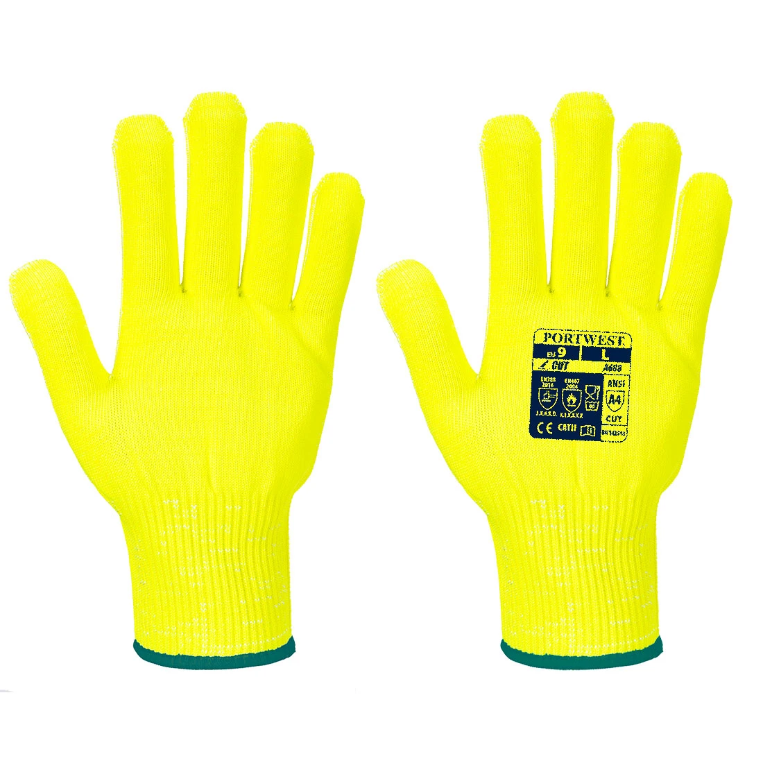 Cut D13 Viz-Tex Liner Glove Yellow
