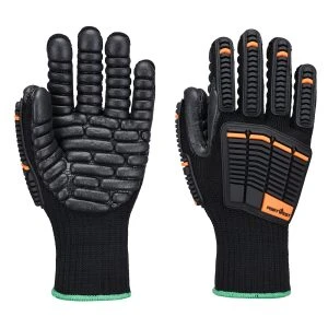 Anti-Vibration 10 Rubber Chloroprene Impact Glove Black