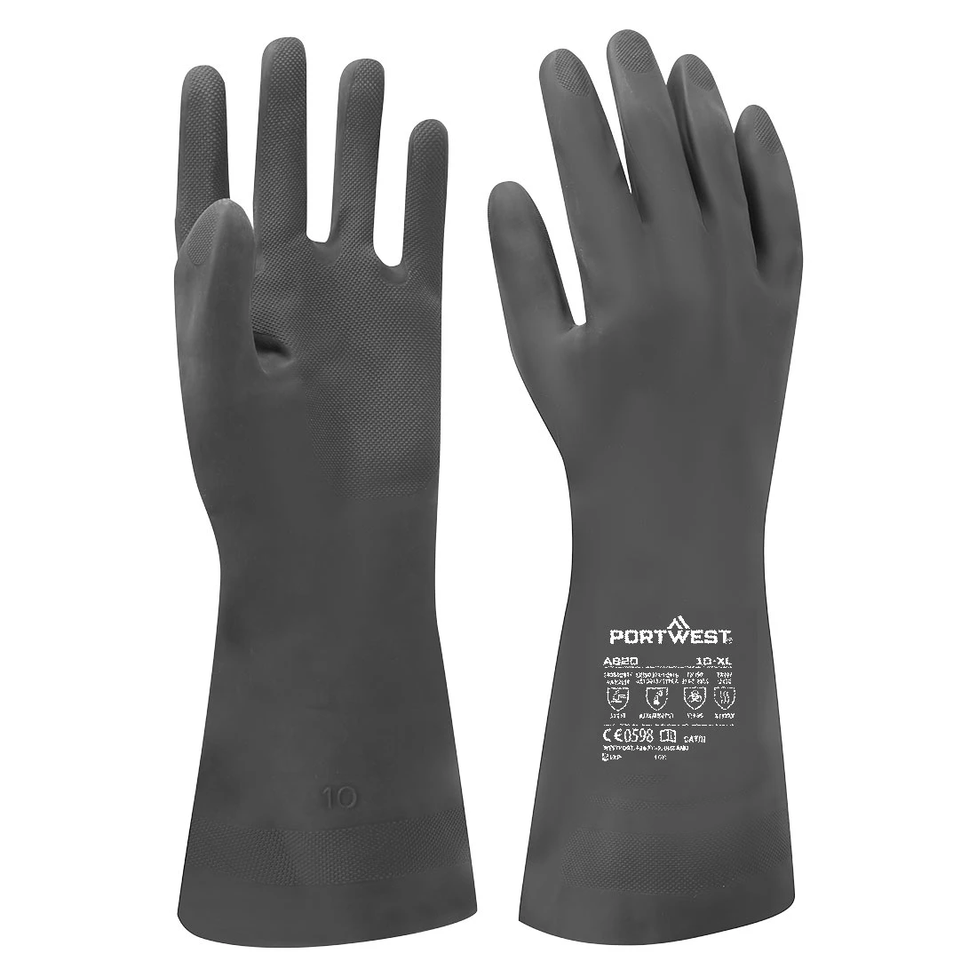 Chem 380 Neoprene Gauntlet Black