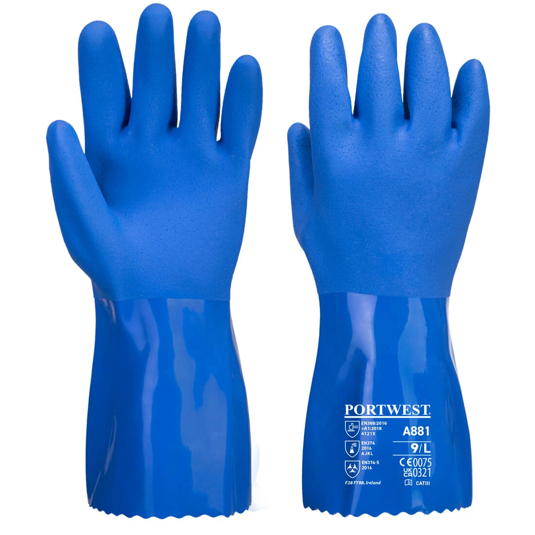 Chem 300 PVC Marine Gauntlet Blue