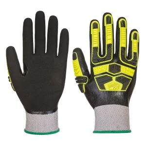 Impact D18 Nitrile Sandy TPR Waterproof Glove Grey/Black