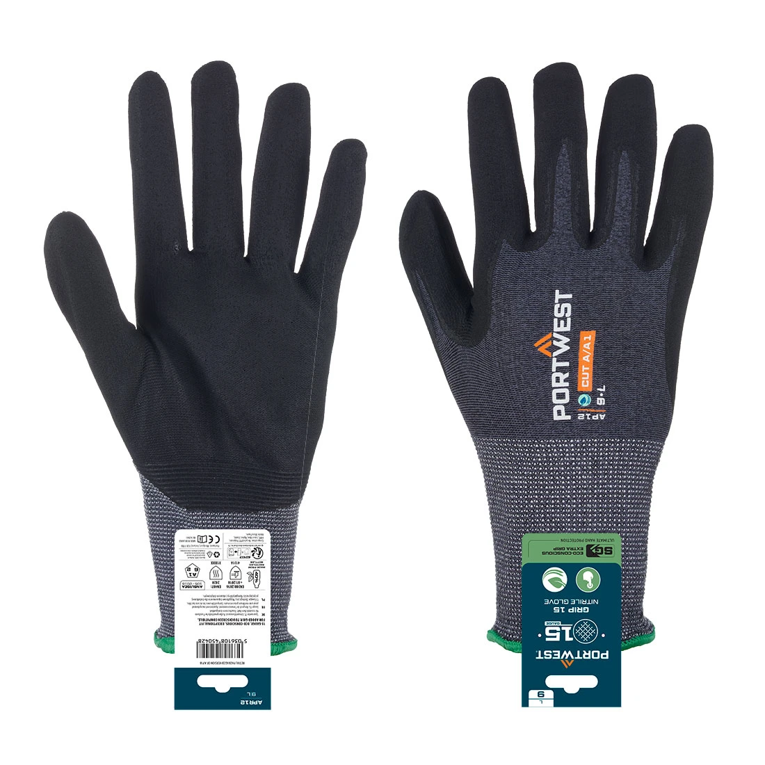 SG Grip 15 Nitrile Glove (Retail) Grey/Black SG Grip 15 Nitrile Glove (Retail) Grey/Black