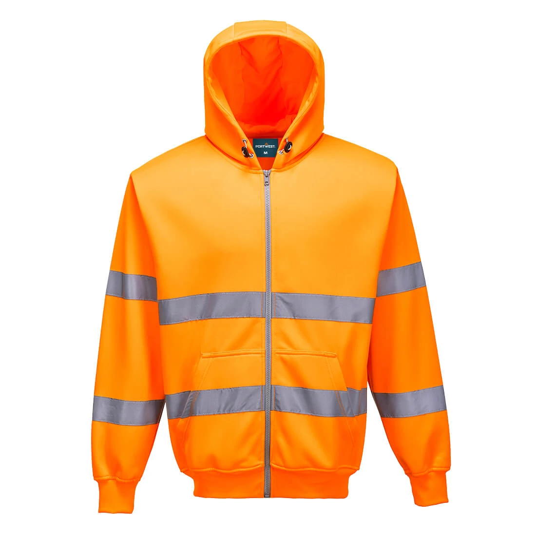 Hi-Vis Zipped Hoodie Orange