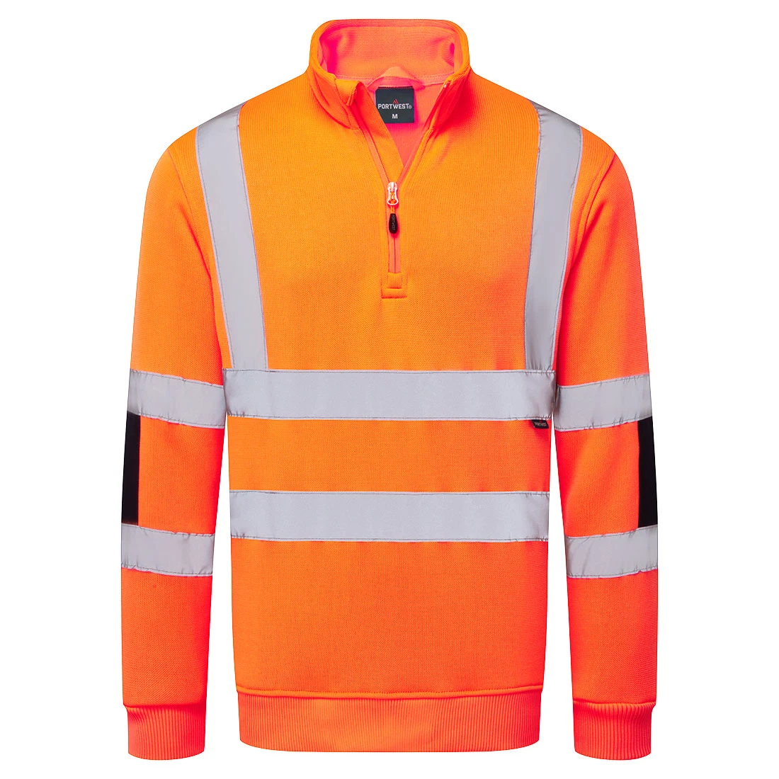 Hi-Vis Knitted Half Zip Sweatshirt Orange Hi-Vis Knitted Half Zip Sweatshirt Orange