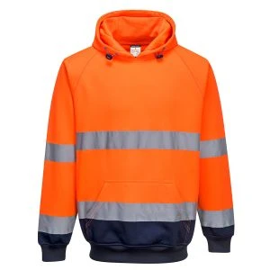 Hi-Vis Contrast Hoodie Orange/Navy