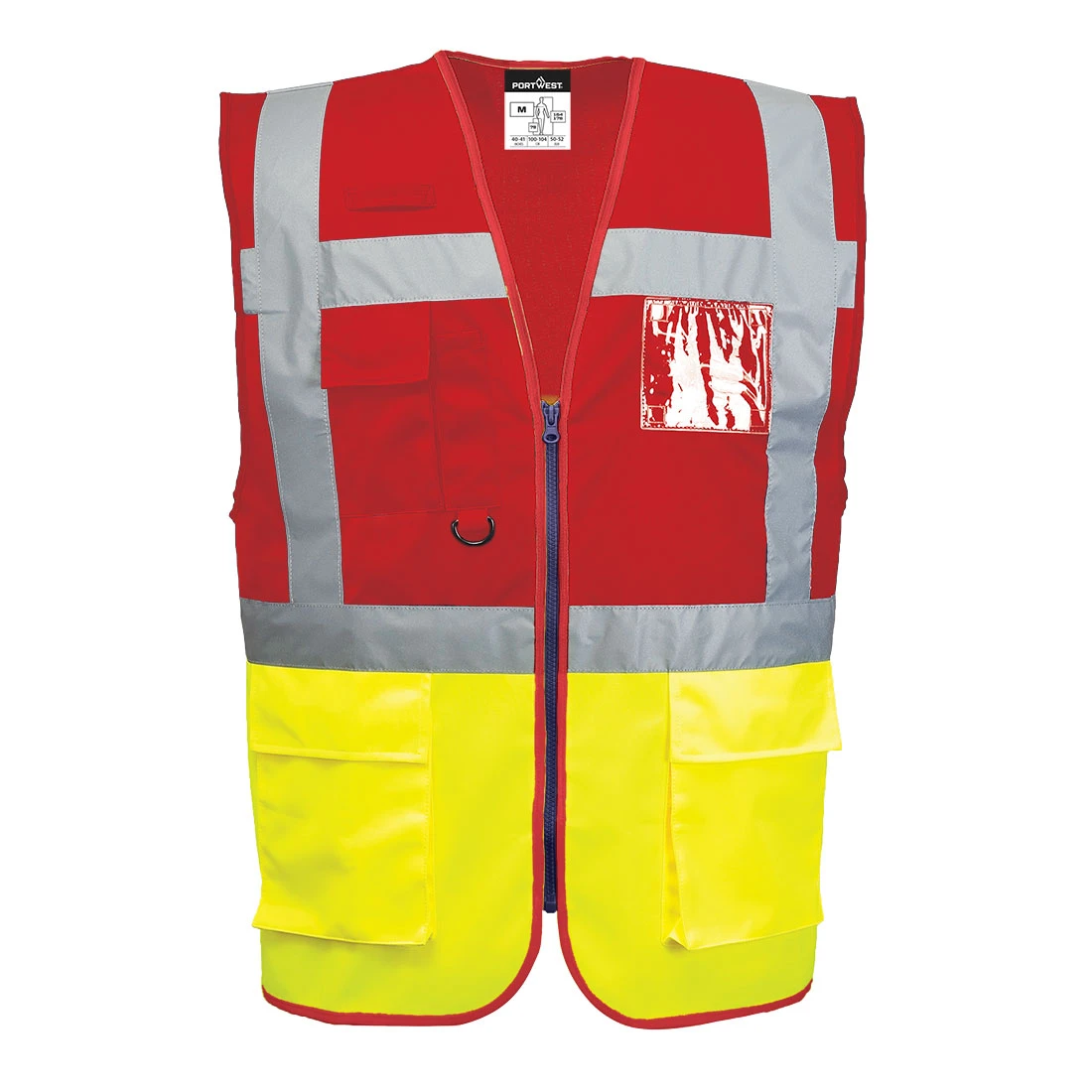 Paris Hi-Vis Contrast Executive Vest Yellow/Red