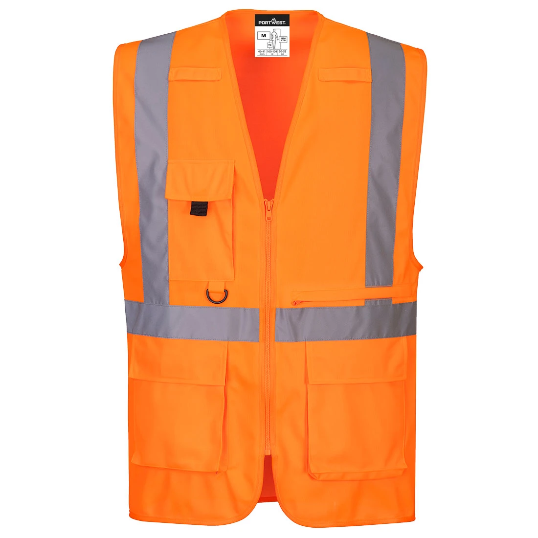 Hi-Vis Tablet Pocket Executive Vest Orange