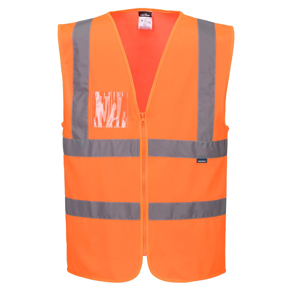 Hi-Vis Zipped Band and Brace Vest Orange