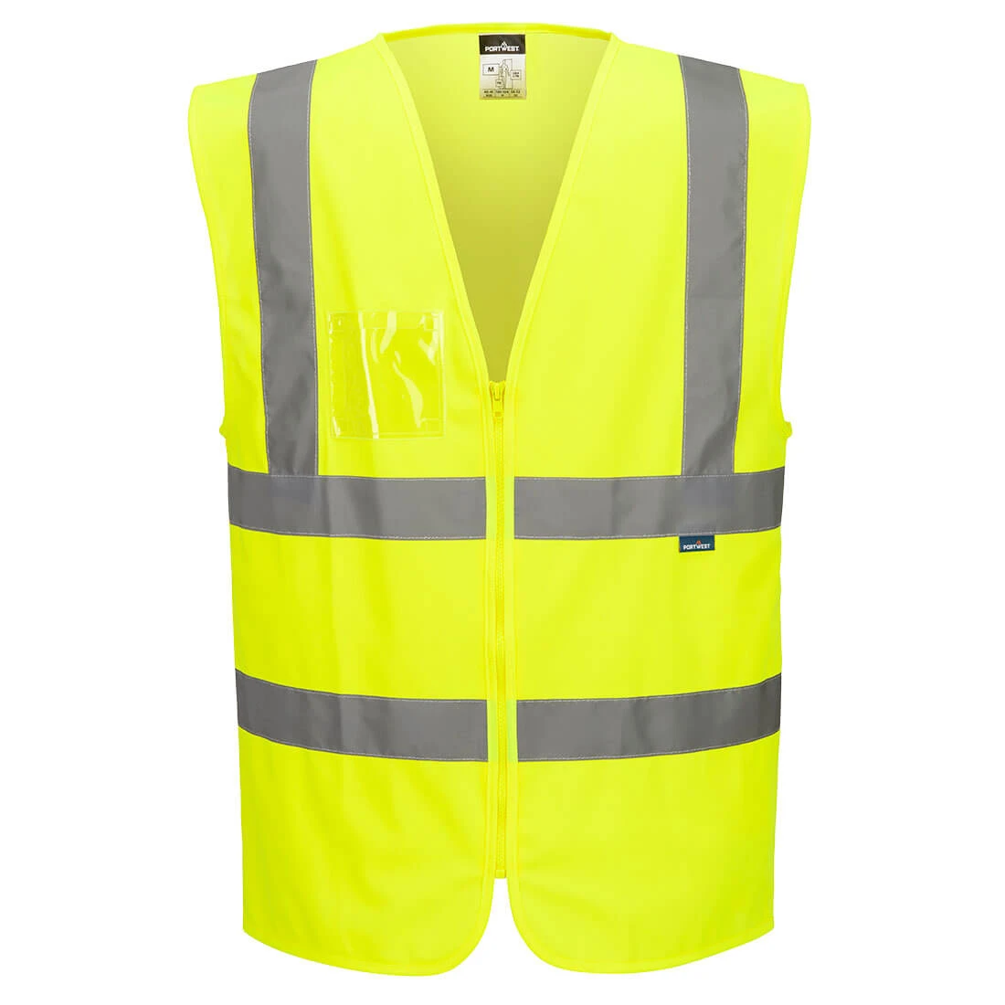 Hi-Vis Zipped Band and Brace Vest Yellow