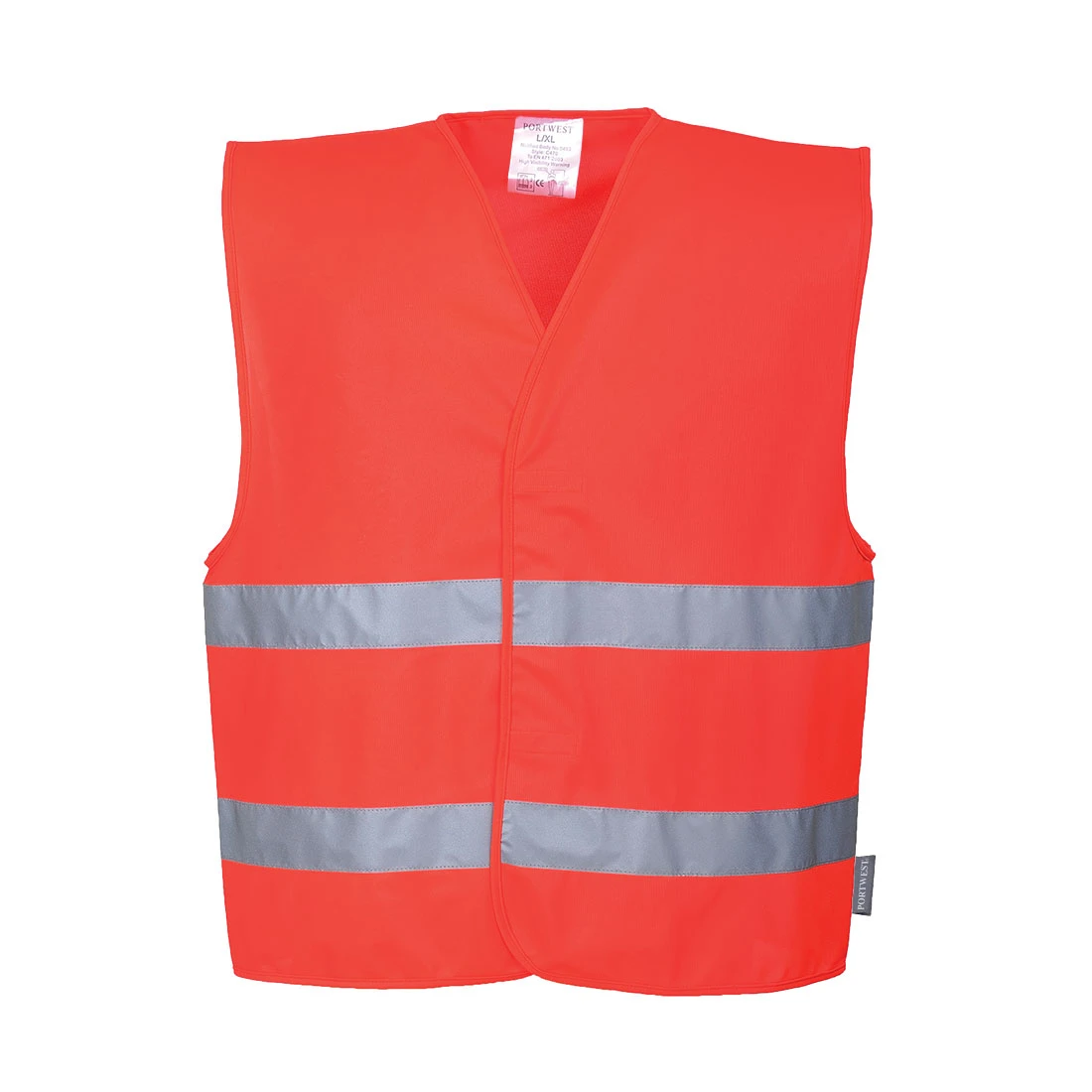 Hi-Vis Two Band Vest Red