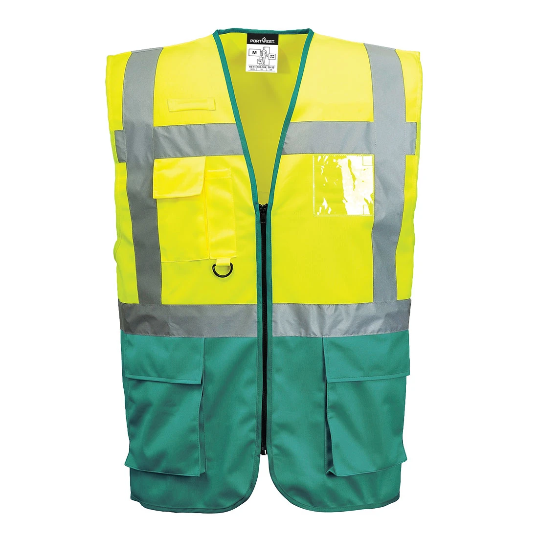 Warsaw Hi-Vis Contrast Executive Vest Yellow/Green