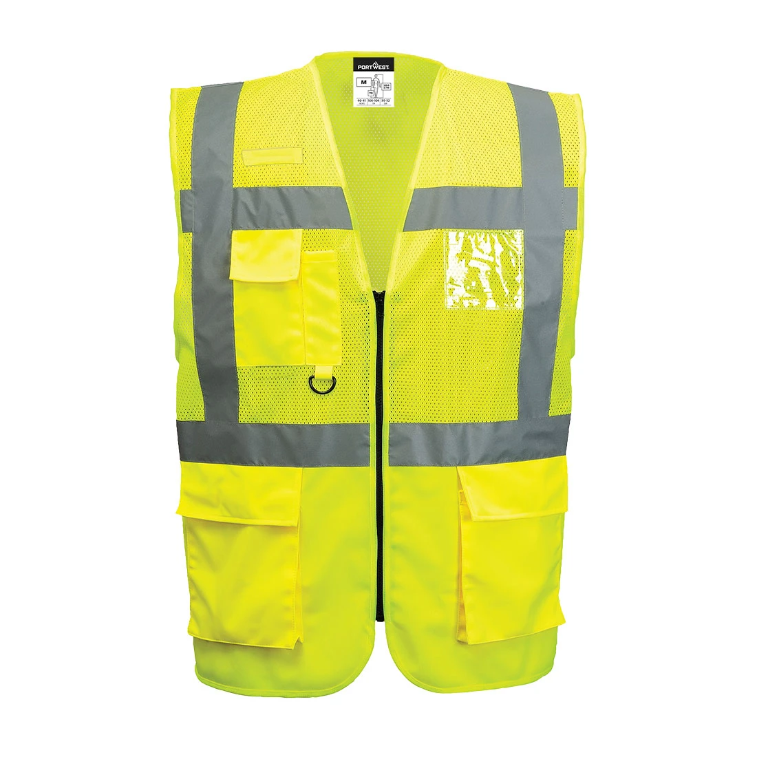 Madrid Hi-Vis Half Mesh Executive Vest Yellow