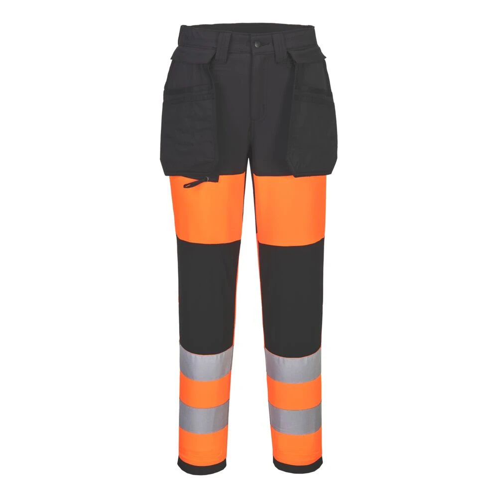 WX2 Eco Hi-Vis Women's Class 1 Stretch Trouser Orange/Black WX2 Eco Hi-Vis Women's Class 1 Stretch Trouser Orange/Black