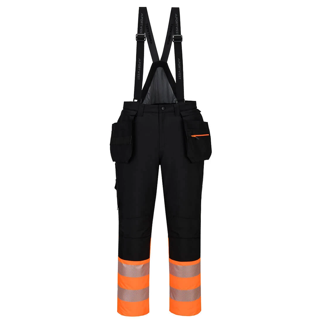 DX4 Hi-Vis Class 1 Winter Bib and Brace Orange/Black