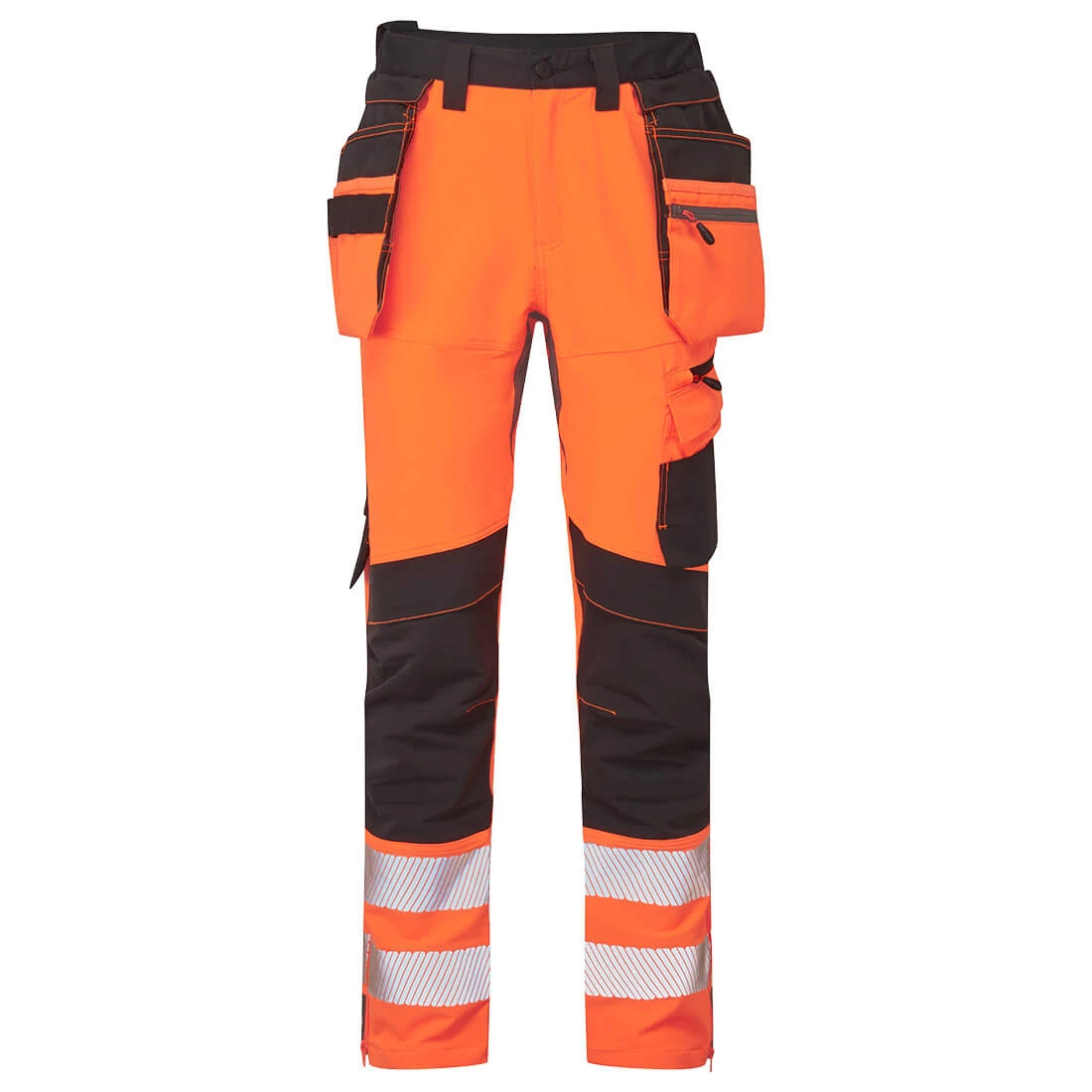 DX4 Hi-Vis Detachable Holster Pocket Craft Trousers Orange/Black DX4 Hi-Vis Detachable Holster Pocket Craft Trousers Orange/Black